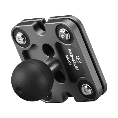 FANAUE SA-01DG Anti-Vibrations Motorrad Telefonhalterung Zubehör mit 1" Ball Adapter für RAM Mount B Größe Doppelsockelarm, frei zu demontieren und montieren, aus Aluminium-Legierung.