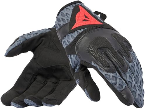 Dainese - Air-Maze Unisex Gloves, Sommer-Motorradhandschuhe, Mesh-Gewebe, Knöchelschutz, Touchscreen, für Männer und Frauen, Schwarz/Eisengrau, XL