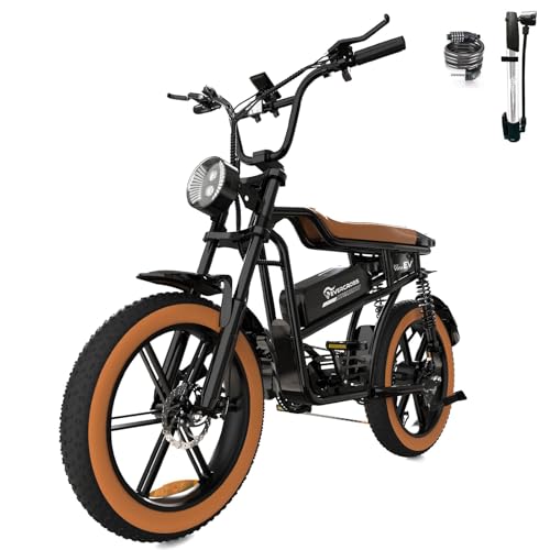 EVERCROSS EK30 Elektrofahrrad für Erwachsene, 20" x 4.0 Fette Reifen Elektrofahrrad, bis zu 25KM/H, 48V 15AH abnehmbare Batterie Ebike, 7-Gang, Berg Schnee Elektro Offroad Fahrrad