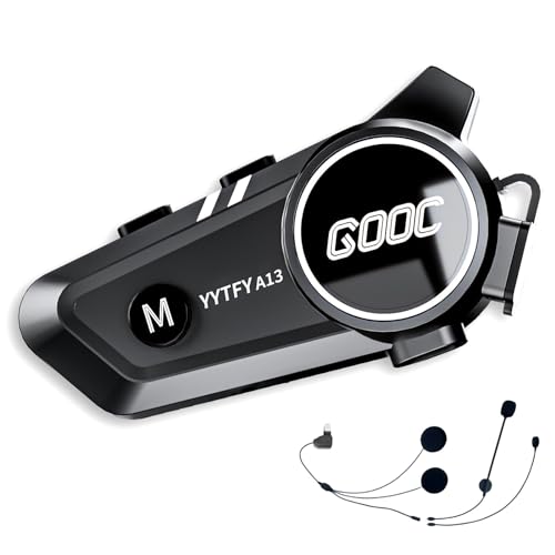 YYTFY Motorrad Bluetooth Headset Helm Intercom Headset Motorrad Kopfhörer Mit Voice Assistant Motorrad Helm Universal Lautsprecher Wasserdicht, 1500mAh Batterie (Radfahren/Skifahren/Klettern