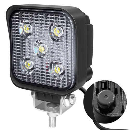 antom LED Arbeitsscheinwerfer 12/24/48V 4800LM 6000K Wasserdicht IP68 -Individuelle Kühlöffnungen Zusatzscheinwerfer für Offroad SUV ATV Bagger Auto UTV Traktor- Premium Edition