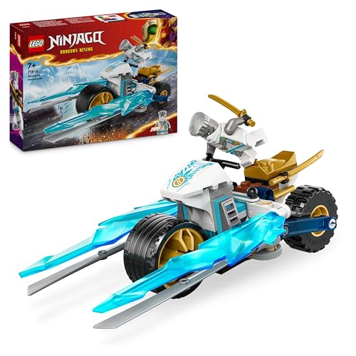 LEGO NINJAGO Zanes Eismotorrad, Ninja-Spielset mit 1 Minifigur, Action-Spielzeug, baubares kleines Fahrzeug für Kinder, Geschenk für Jungen und Mädchen ab 7 Jahren 71816