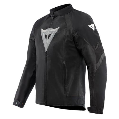 Dainese - Air Graphics Tex Jacket, Sommer Motorradjacke, belüftet und leicht, mit weichen Protektoren an Schultern und Ellenbogen, Mann, Schwarz/Weiß Diamant, 58