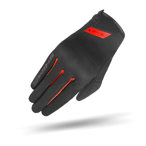 SHIMA ONE EVO Motorrad Handschuhe Damen Kurze Sommer Motorradhandschuhe Schutz Schutzkleidung Stadt Motorcycle Belüftet Verstärkt Leicht Motorbike Sommerhandschuh (Frauen, Rot, L)