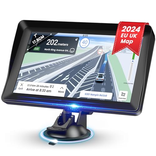 FIYAPOO Navigationsgerät für Auto 2024 LKW Navi GPS