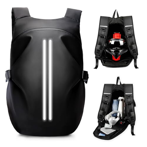 HYC00 Motorradrucksäcke für Herren, wasserdichter Helmrucksack, Motorradzubehör, Laptoptaschen, Reiserucksäcke, Schultaschen für Studenten