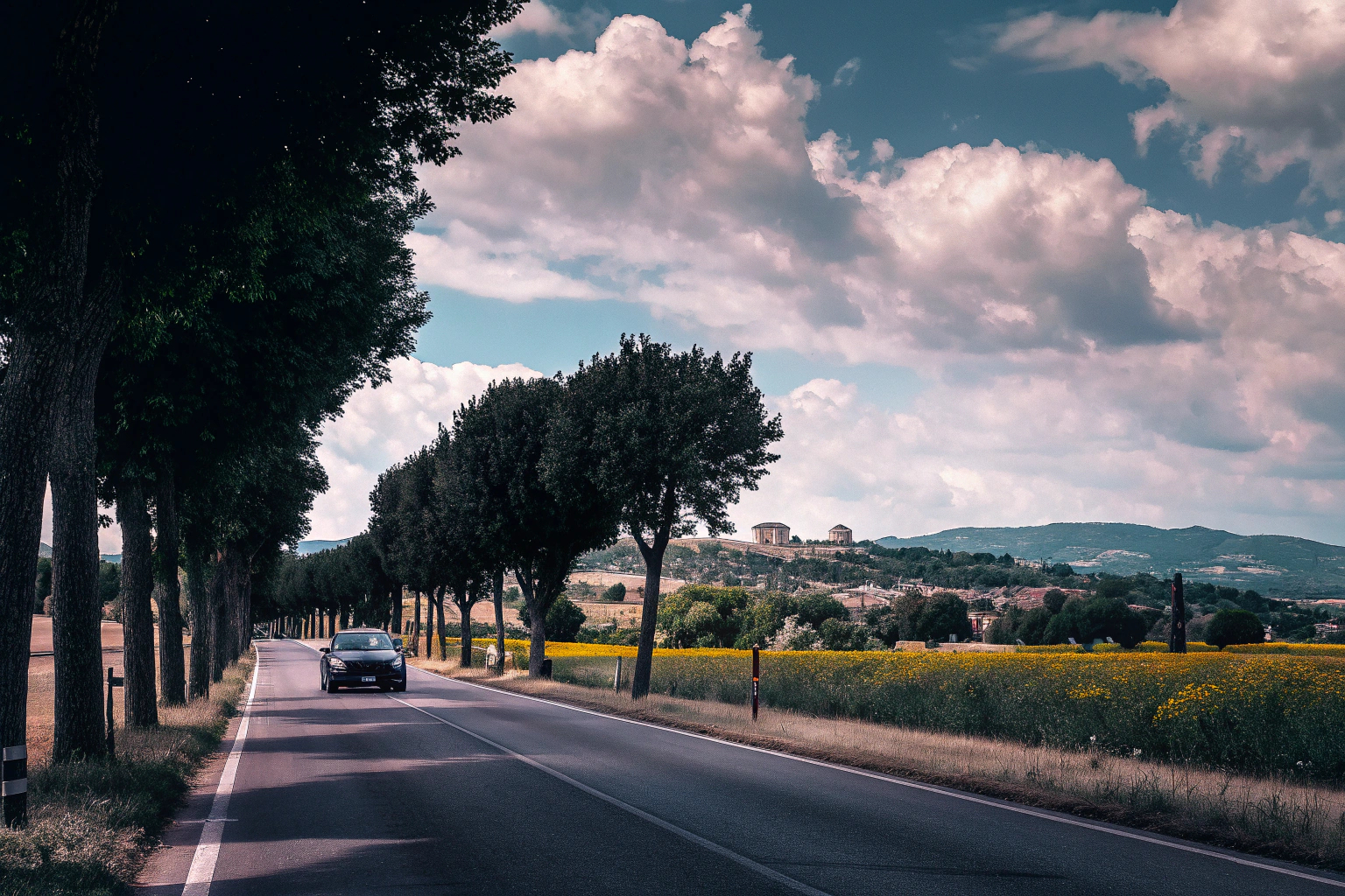 Malerische Autofahrt in Europa