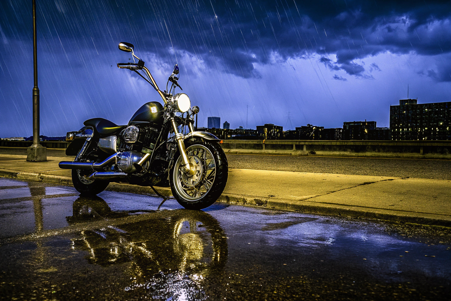 Fahrer in regnerischem Wetter