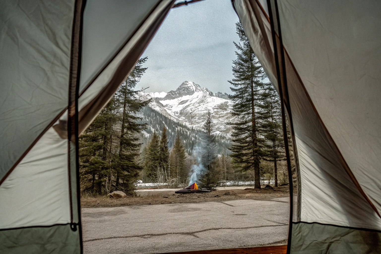 Campingplatz in den Alpen