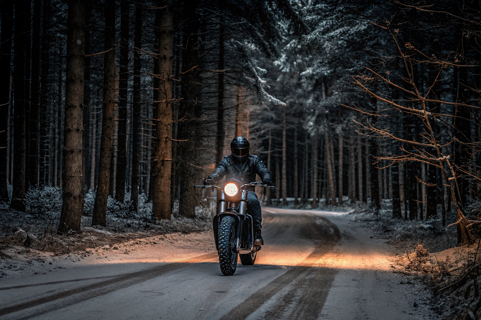 Sturmhaube für Motorradfahrer im Winter