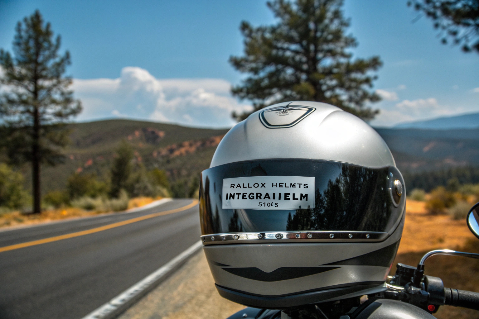 Rallox Helmets Integralhelm 510-3 auf einer Landstraße