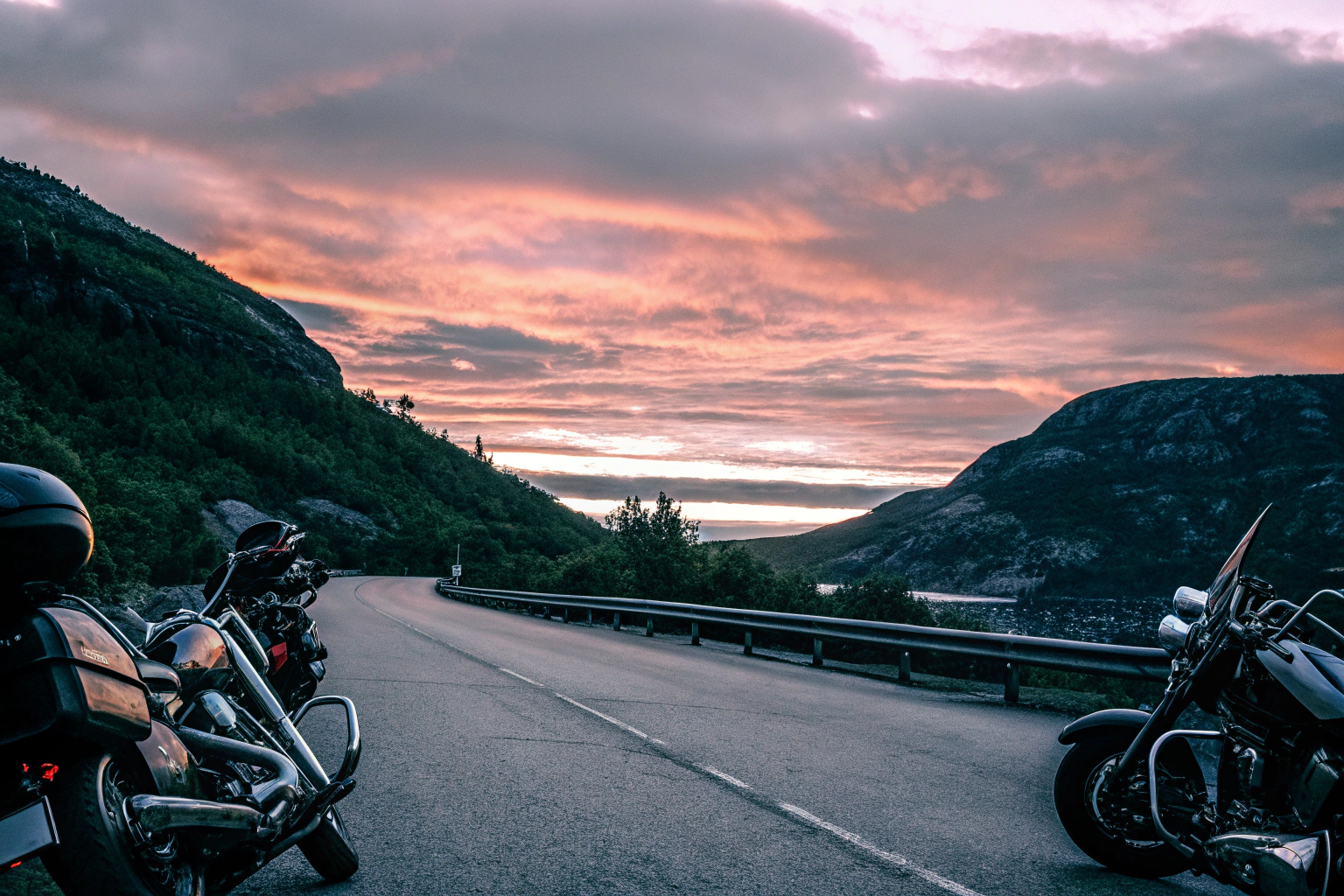 Motorradfahrer in Norwegen