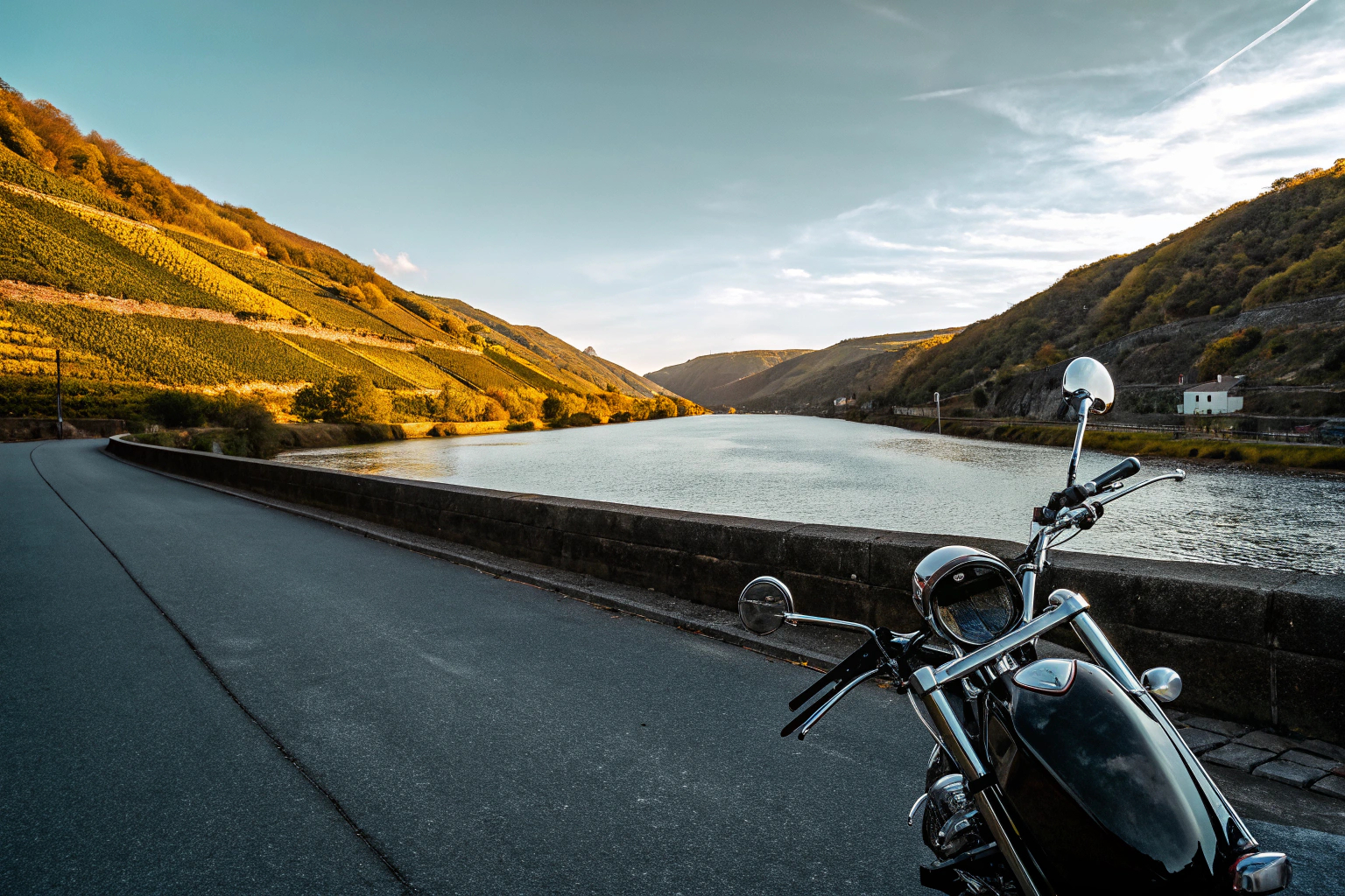 Motorradtour Mosel Weinberge