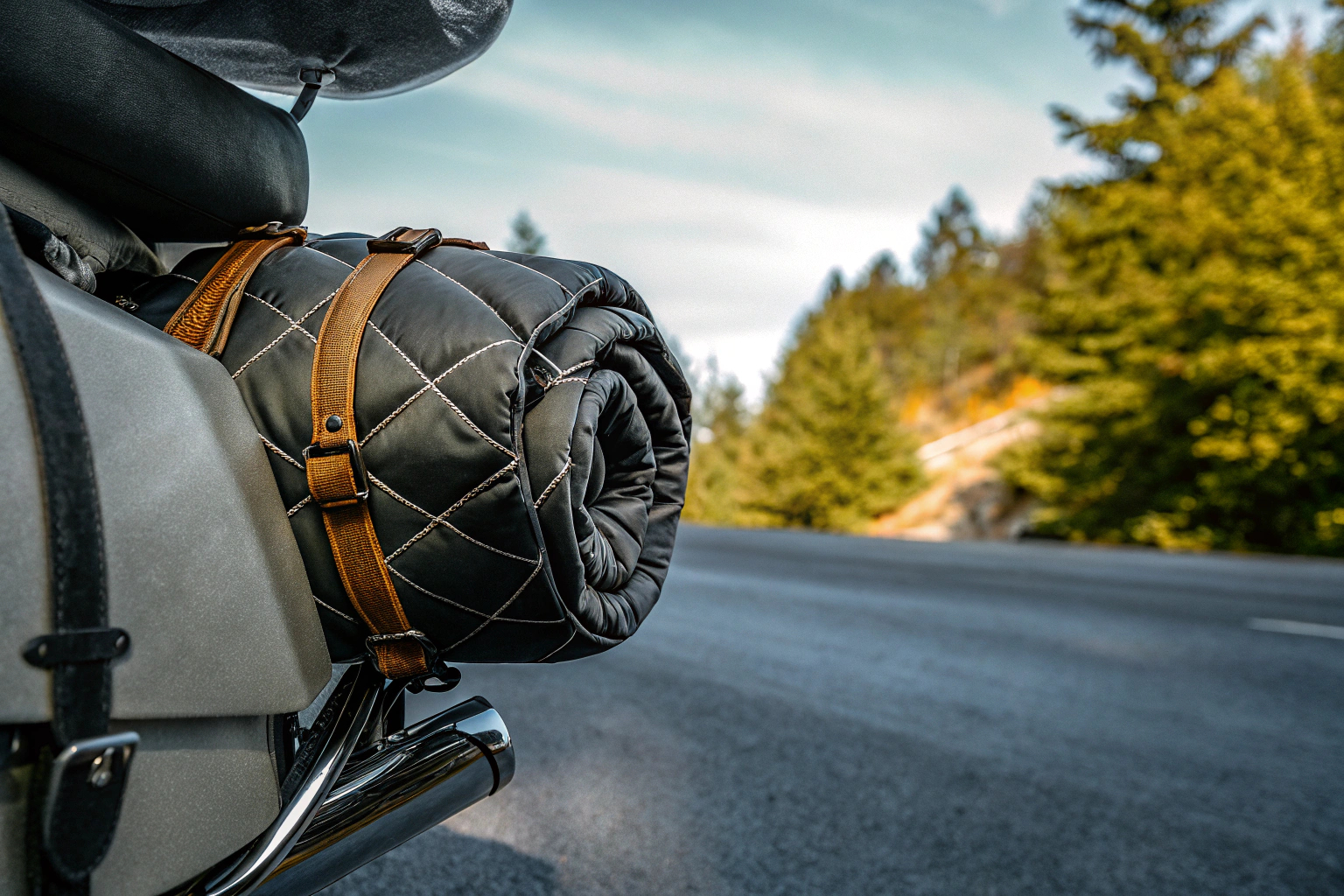 Motorradtasche mit Gepäck