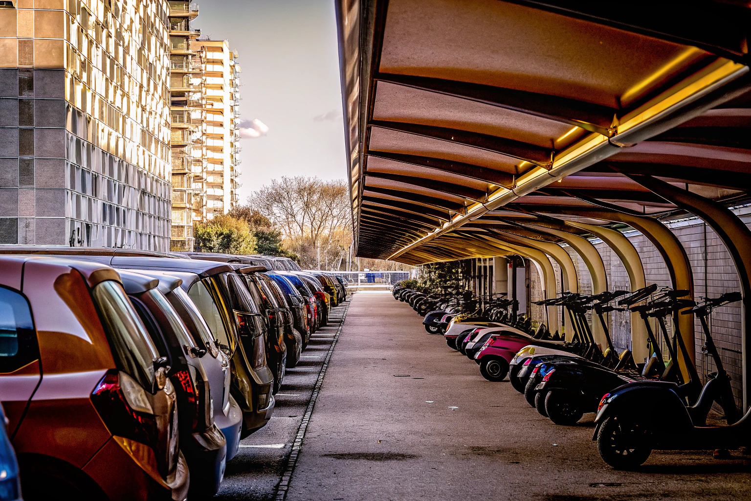 Carsharing Abholstation in der Stadt