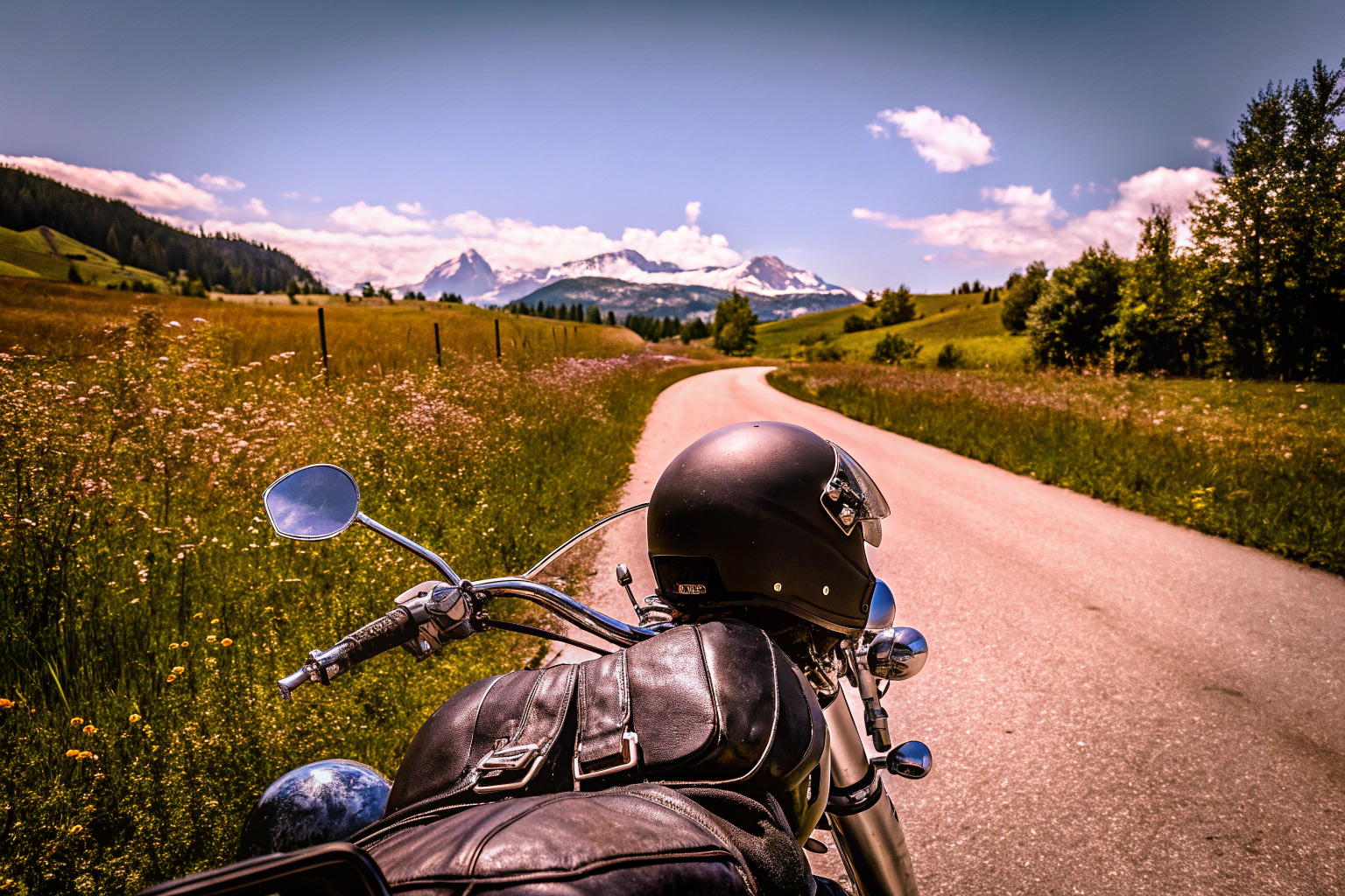 Motorradfahrer in Schutzkleidung