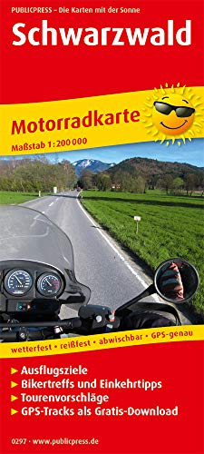 Schwarzwald: Motorradkarte mit Ausflugszielen