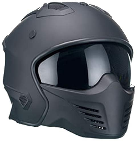 Motorradhelm Jethelm RALLOX 726 matt schwarz