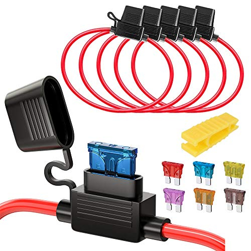 Gebildet 5pcs 16AWG Sicherungshalter mit Draht