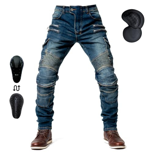 oFzimTo Motorrad-Jeanshose Für Herren