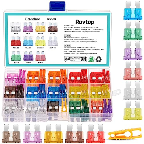 Rovtop 125pcs Standard Auto Sicherung Set