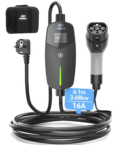 EVDANCE Typ 2 Ladekabel Schuko für Elektroauto 3,68kW