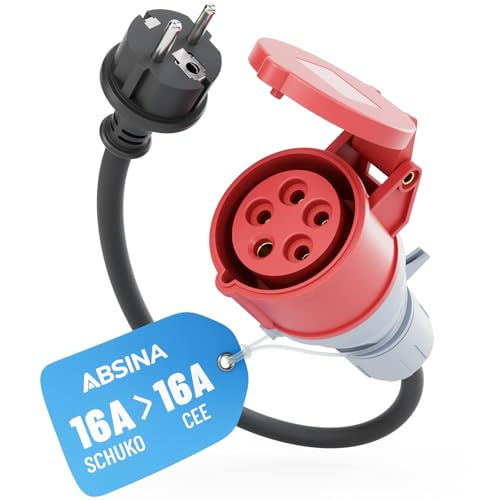 ABSINA Adapter Schuko Stecker auf CEE Kupplung